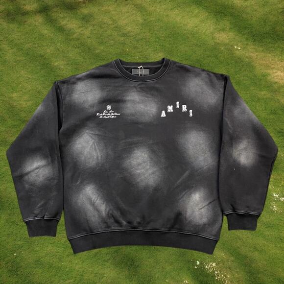 AMIRI Black Men's Crew Neck Sweatshirt - Picture 1 of 4